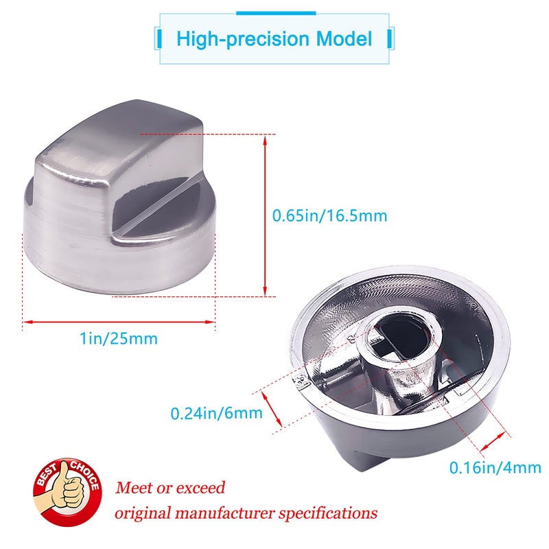 YMDparts مقبض بديل لشفاط مطبخ وولف 811195 805328 Kip5D44 5D44 B002Mfnq34 مقبض شفاط تهوية لثلاجات ساب-زيرو وولف (فضي) - Image 3